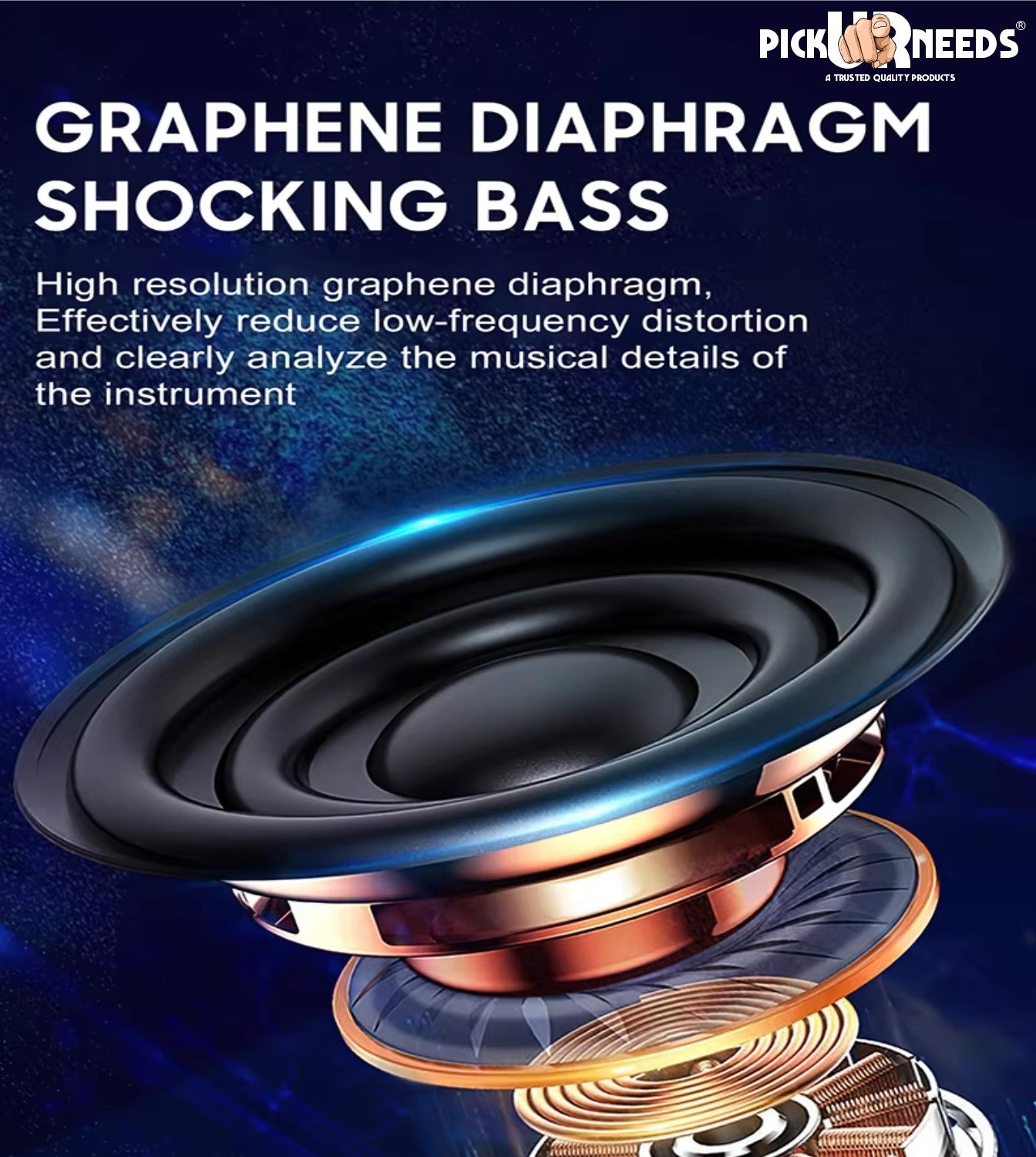 Pick Ur Needs Compact Rechargebale Wireless Speaker, RGB LED, 5W Bluetooth Speaker  (Blue)